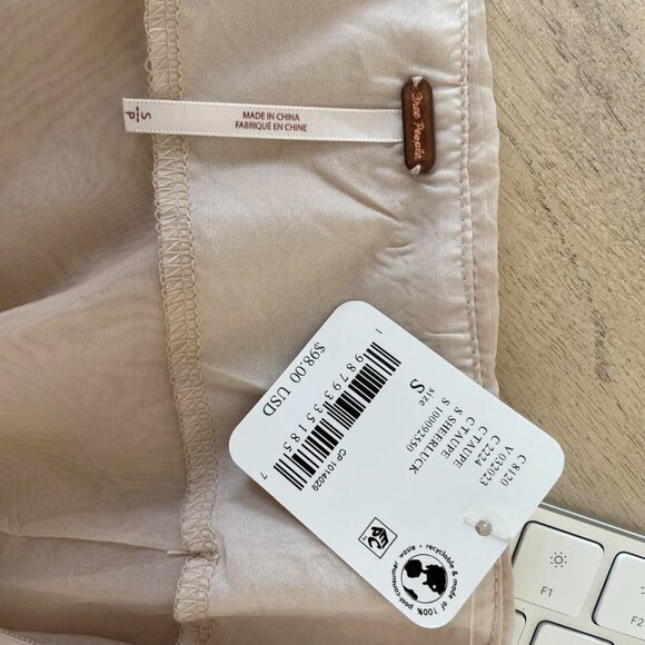 People Sheer Luck Midi Skirt in Natural | Women’s Size Small - Picture 5 of 6